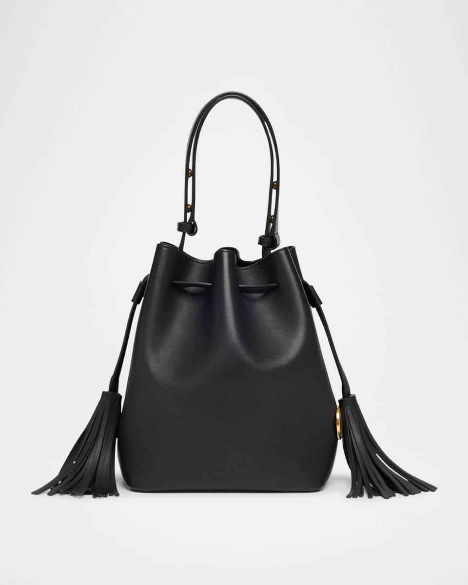 So Seau Tassel Leather Bucket Bag